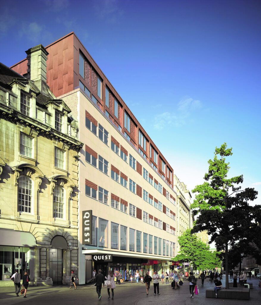 Exterior of large building on Church street Liverpool